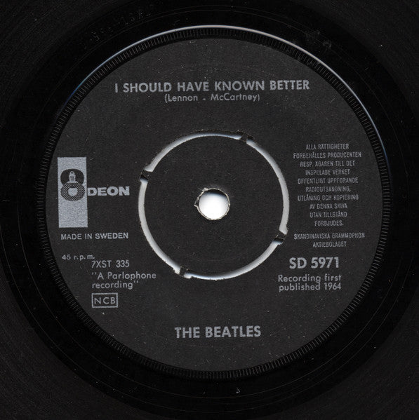 The Beatles ~ I Should Have Known Better (Vinyl) - Djungel & Jazz