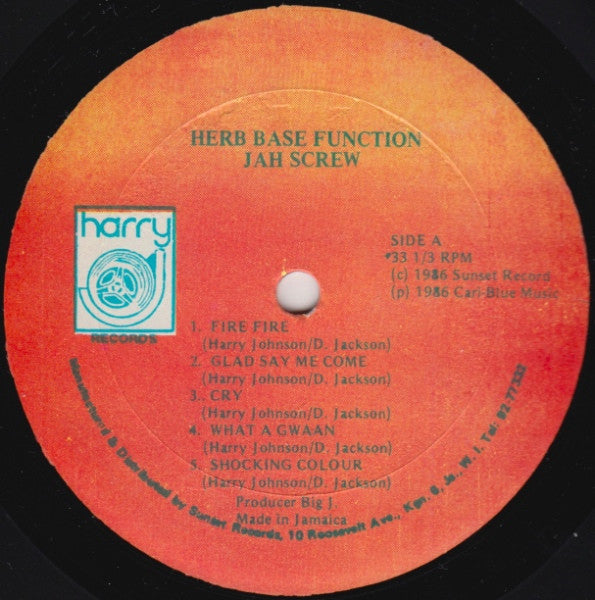 Jah Screw (2) : Herb Base Function (LP, Album)