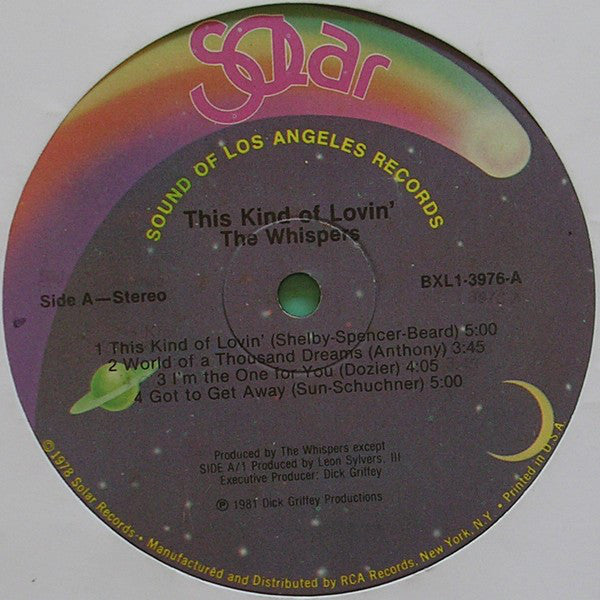 The Whispers ~ This Kind Of Lovin' (Vinyl) - Djungel & Jazz