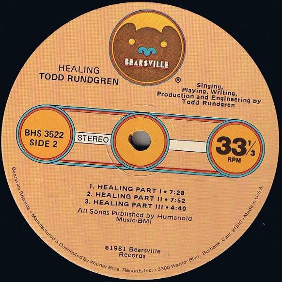 Todd Rundgren ~ Healing (Vinyl) - Djungel & Jazz