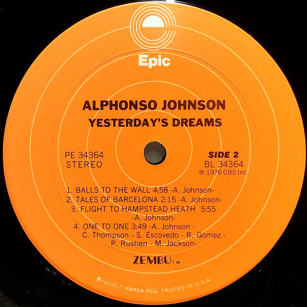 Alphonso Johnson : Yesterday's Dreams (LP, Album, San)
