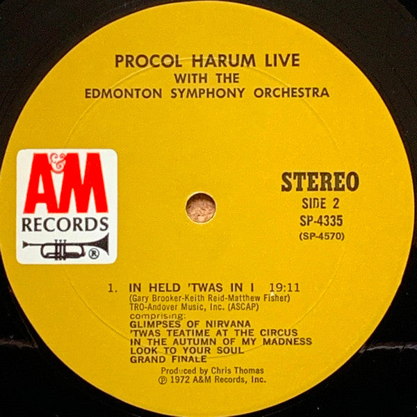Procol Harum In Concert With The Edmonton Symphony Orchestra ~ Live (Vinyl) - Djungel & Jazz
