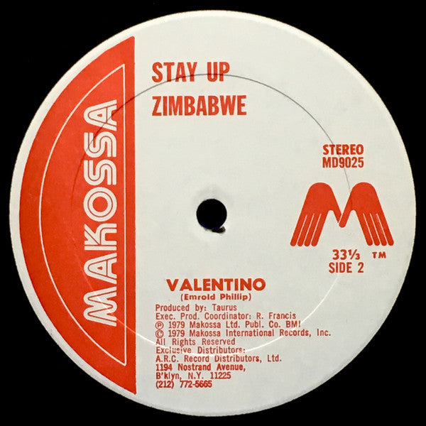 Brother Valentino : Stay Up Zimbabwe (12")