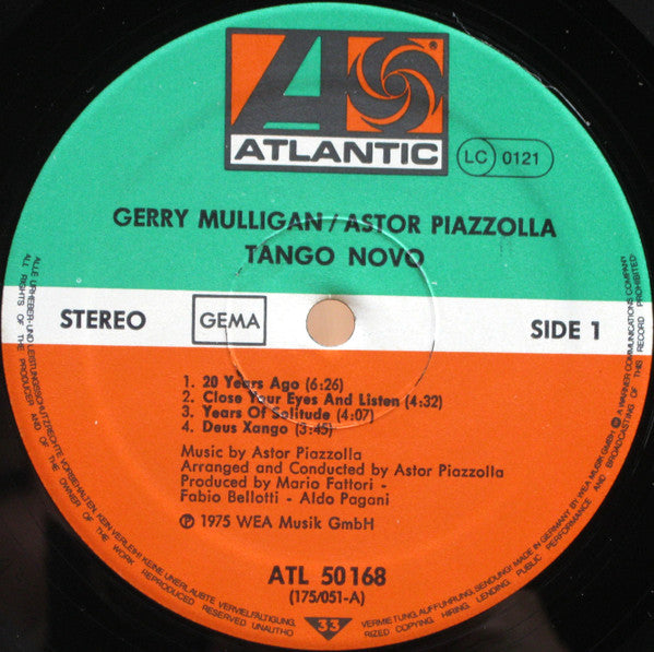 Gerry Mulligan / Astor Piazzolla ~ Tango Nuevo (Vinyl) - Djungel & Jazz