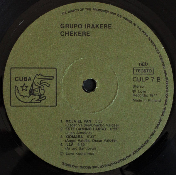 Grupo Irakere ~ Chekere (Vinyl) - Djungel & Jazz