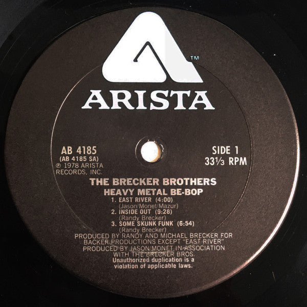 The Brecker Brothers : Heavy Metal Be-Bop (LP, Album)