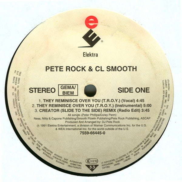 Pete Rock & C.L. Smooth ~ They Reminisce Over You (T.R.O.Y.) (Vinyl) - Djungel & Jazz