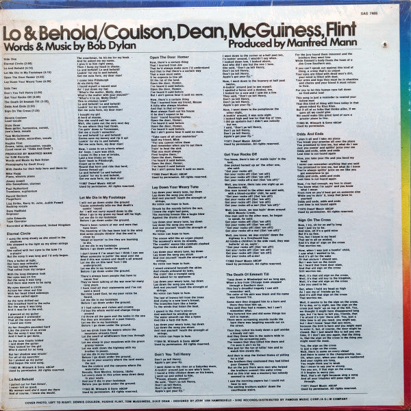 Coulson, Dean, McGuinness, Flint ~ Lo & Behold (Vinyl) - Djungel & Jazz