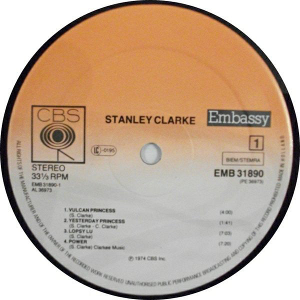 Stanley Clarke ~ Stanley Clarke (Vinyl) - Djungel & Jazz