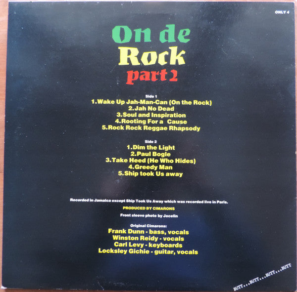 The Cimarons : On De Rock Part 2 (LP, Comp)