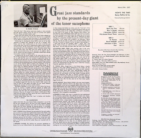 Sonny Rollins ~ Now's The Time! (Vinyl) - Djungel & Jazz