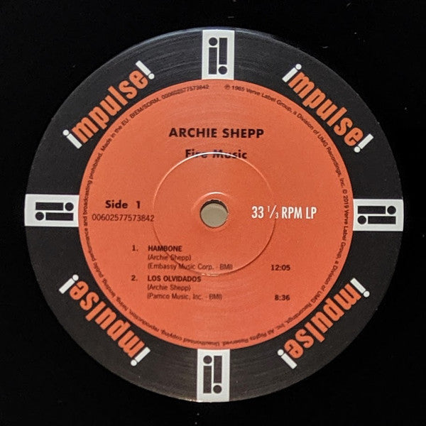 Archie Shepp ~ Fire Music (Vinyl) - Djungel & Jazz