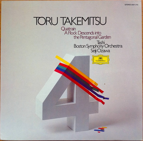 Toru Takemitsu / Tashi / Boston Symphony Orchestra / Seiji Ozawa ~ Quatrain / A Flock Descends Into The Pentagonal Garden (Vinyl) - Djungel & Jazz
