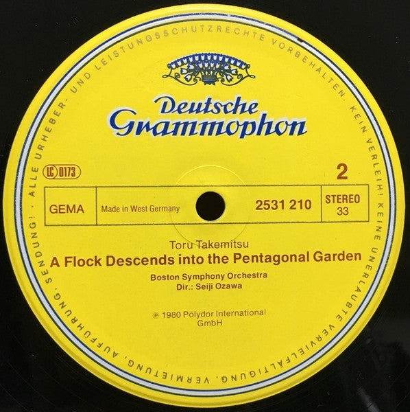 Toru Takemitsu / Tashi / Boston Symphony Orchestra / Seiji Ozawa ~ Quatrain / A Flock Descends Into The Pentagonal Garden (Vinyl) - Djungel & Jazz
