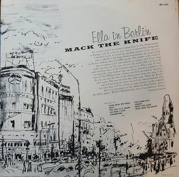 Ella Fitzgerald ~ Mack The Knife - Ella In Berlin (Vinyl) - Djungel & Jazz