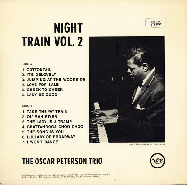 The Oscar Peterson Trio ~ Night Train Vol. 2 (Vinyl) - Djungel & Jazz