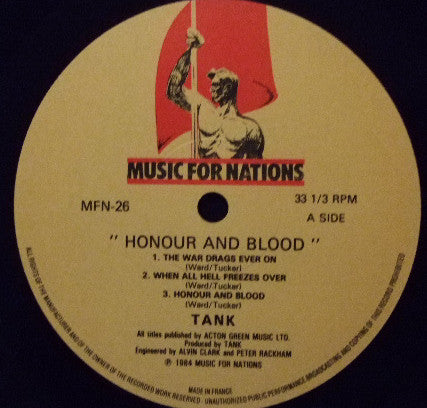 Tank  ~ Honour And Blood (Vinyl) - Djungel & Jazz