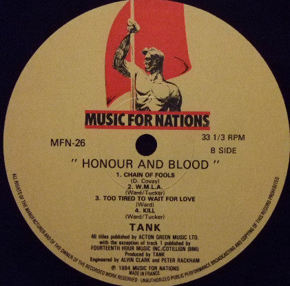 Tank  ~ Honour And Blood (Vinyl) - Djungel & Jazz