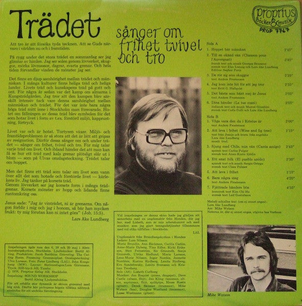 Lars Åke Lundberg ~ Trädet - Sånger Om Frihet Tvivel Och Tro (Vinyl) - Djungel & Jazz