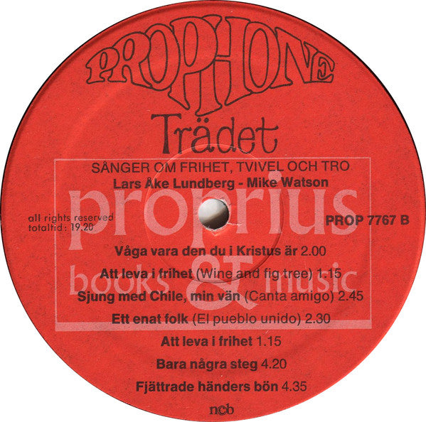 Lars Åke Lundberg ~ Trädet - Sånger Om Frihet Tvivel Och Tro (Vinyl) - Djungel & Jazz