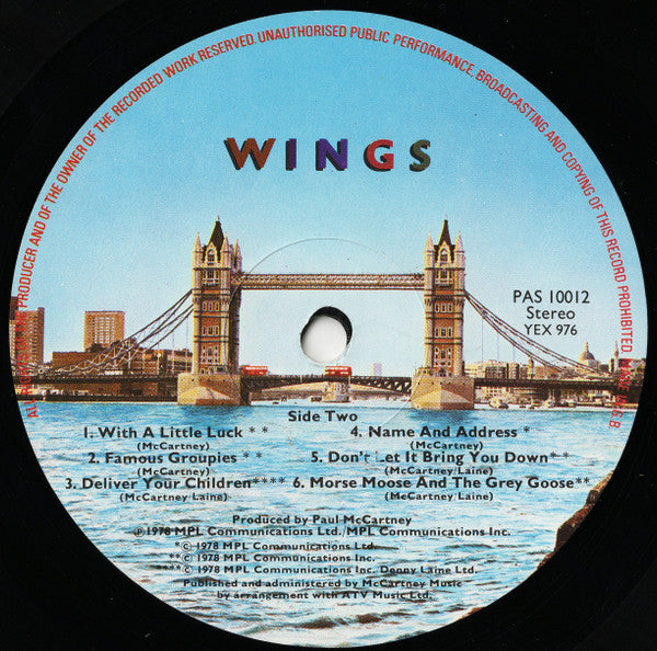 Wings  ~ London Town (Vinyl) - Djungel & Jazz