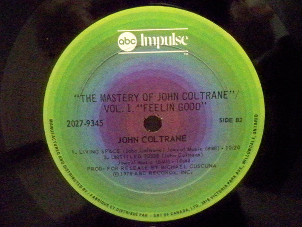 John Coltrane ~ The Mastery Of John Coltrane / Vol. I Feelin' Good (Vinyl) - Djungel & Jazz