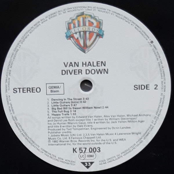 Van Halen : Diver Down (LP, Album)