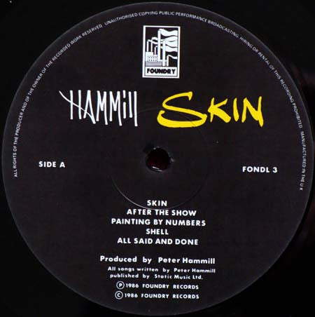 Peter Hammill ~ Skin (Vinyl) - Djungel & Jazz