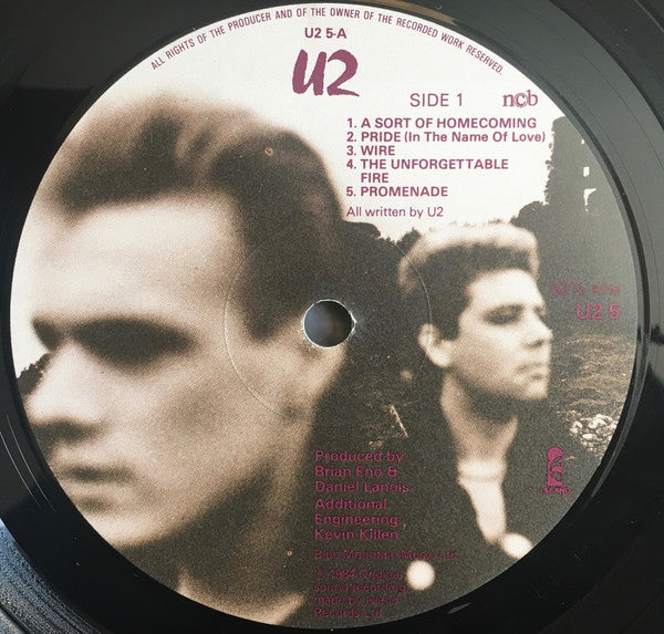 U2 : The Unforgettable Fire (LP, Album)