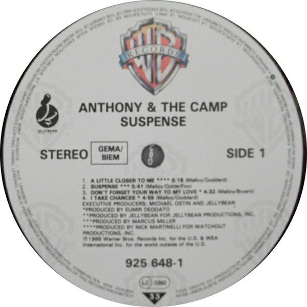 Anthony And The Camp ~ Suspense (Vinyl) - Djungel & Jazz