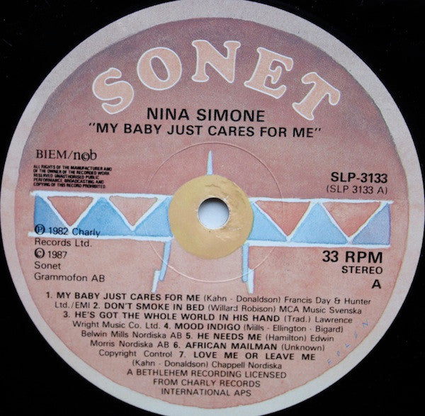 Nina Simone : My Baby Just Cares For Me (LP, Comp, RE)
