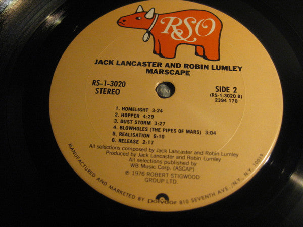 Jack Lancaster And Robin Lumley ~ Marscape (Vinyl) - Djungel & Jazz