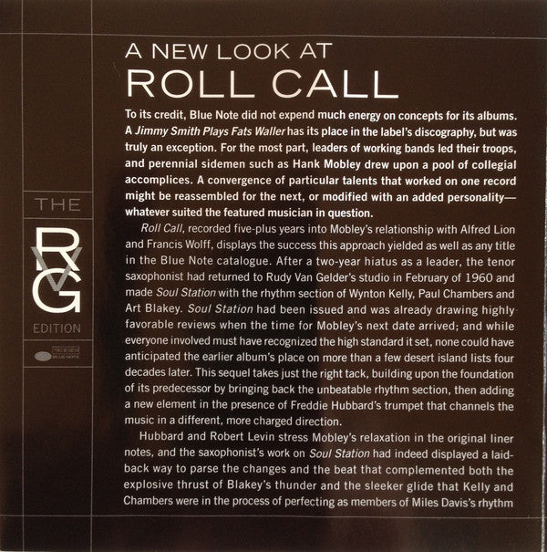 Hank Mobley ~ Roll Call (Vinyl) - Djungel & Jazz