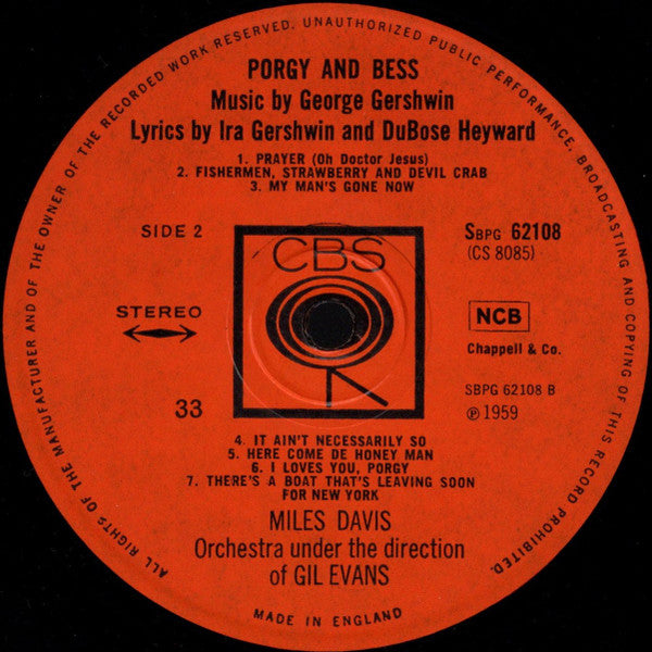 Miles Davis ~ Porgy And Bess (Vinyl) - Djungel & Jazz