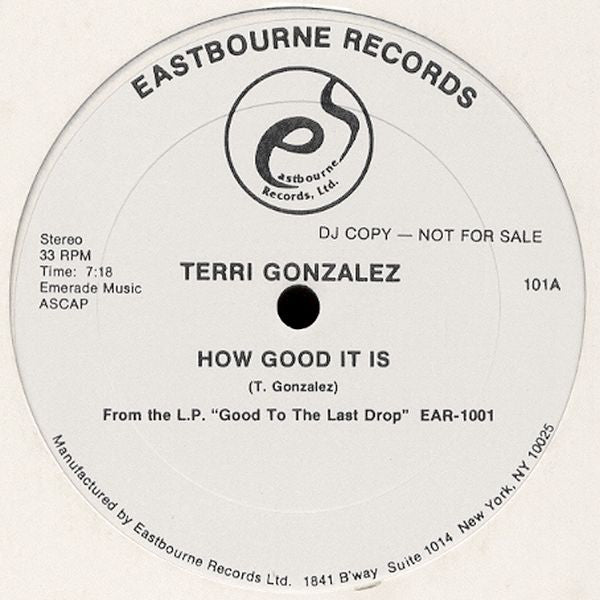 Terri Gonzalez : How Good It Is (12", Promo)