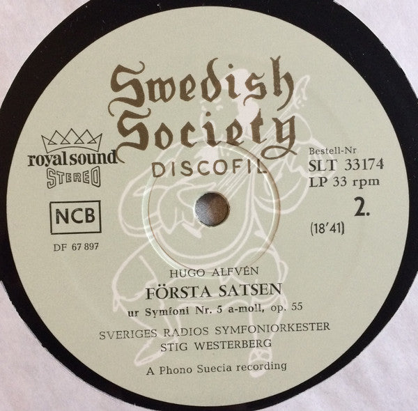 Hugo Alfvén - Stig Westerberg, Sveriges Radios Symfoniorkester ~ En Skärgårdssägen / Första Satsen Ur Symfoni Nr. 5 (Vinyl) - Djungel & Jazz
