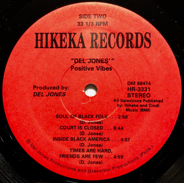 Del Jones' Positive Vibes ~ Del Jones' Positive Vibes (Vinyl) - Djungel & Jazz