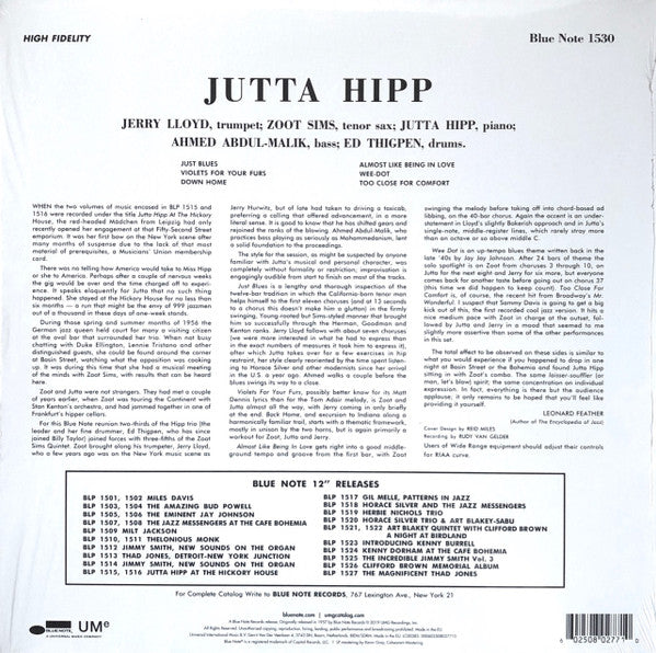 Jutta Hipp With Zoot Sims ~ Jutta Hipp With Zoot Sims (Vinyl) - Djungel & Jazz