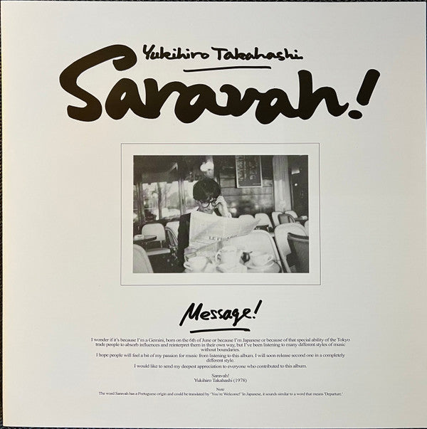 Yukihiro Takahashi : Saravah! (LP, RE)