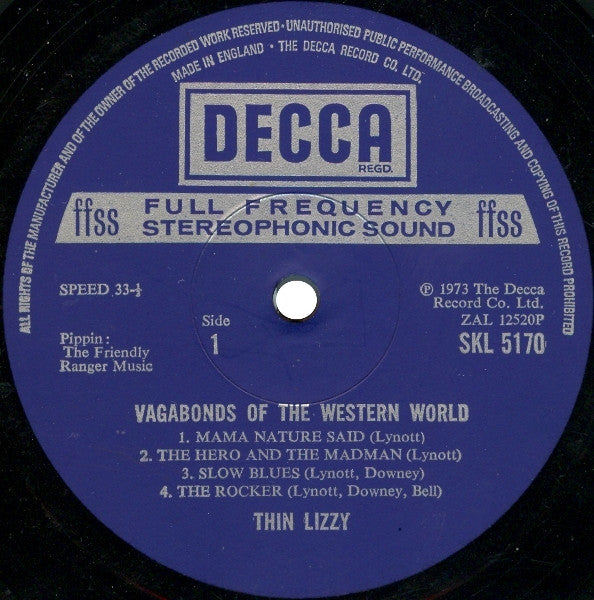 Thin Lizzy ~ Vagabonds Of The Western World (Vinyl) - Djungel & Jazz