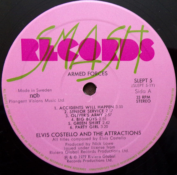 Elvis Costello & The Attractions ~ Armed Forces (Vinyl) - Djungel & Jazz