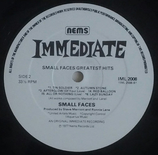 Small Faces : Small Faces' Greatest Hits (LP, Comp)