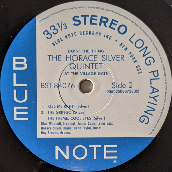 The Horace Silver Quintet ~ Doin' The Thing - At The Village Gate (Vinyl) - Djungel & Jazz