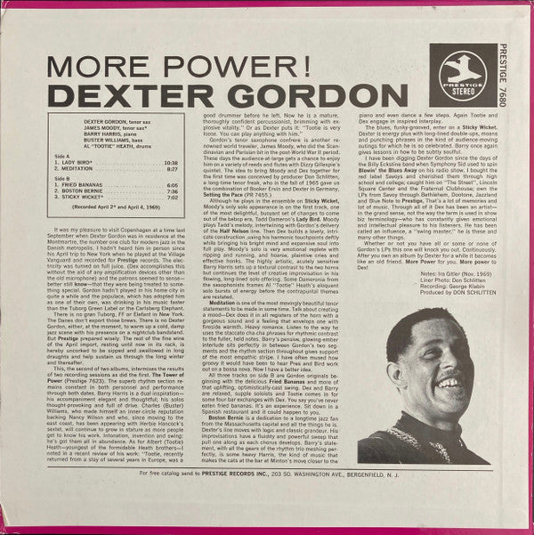 Dexter Gordon ~ More Power! (Vinyl) - Djungel & Jazz