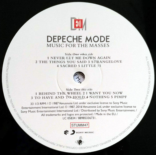 Depeche Mode ~ Music For The Masses (Vinyl) - Djungel & Jazz