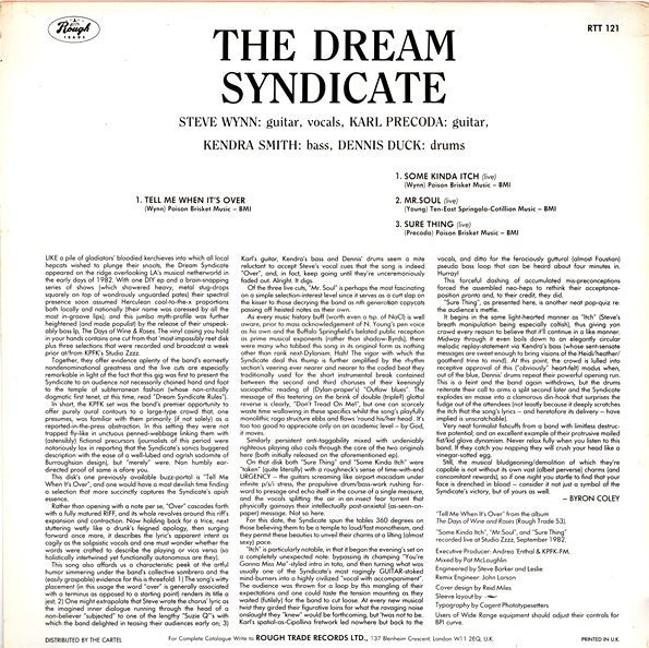 The Dream Syndicate ~ Tell Me When It's Over (Vinyl) - Djungel & Jazz