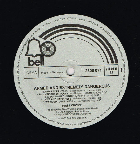 First Choice ~ Armed And Extremely Dangerous (Vinyl) - Djungel & Jazz