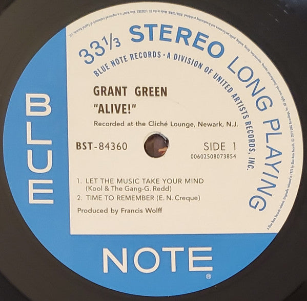 Grant Green ~ Alive! (Vinyl) - Djungel & Jazz