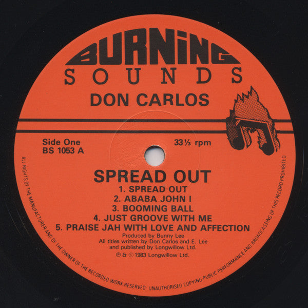 Don Carlos (2) : Spread Out (LP, Album, SW )