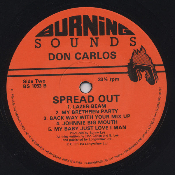 Don Carlos (2) : Spread Out (LP, Album, SW )